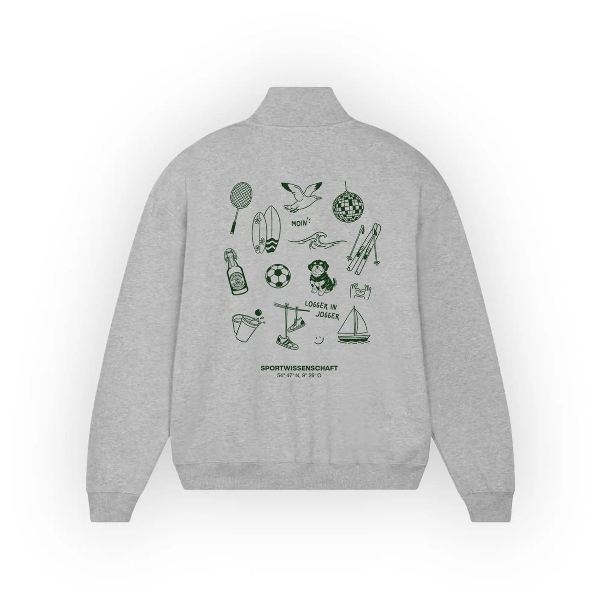 Premium Half-Zip Hoodie | Sportwissenschaft Uni Flensburg