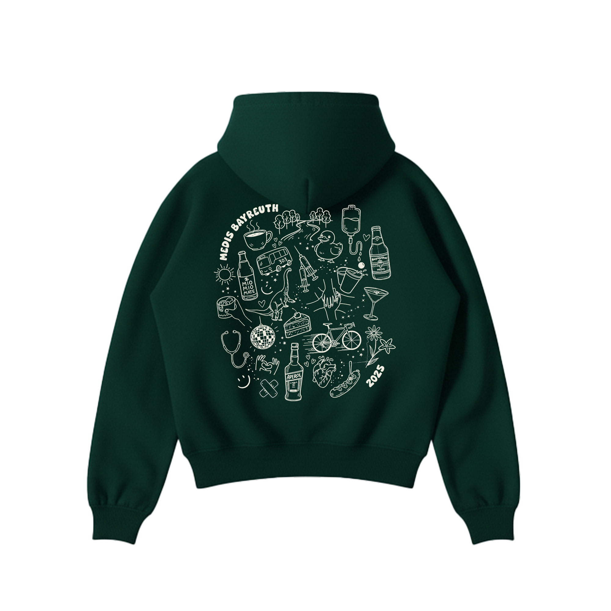 Hoodie Pine Green